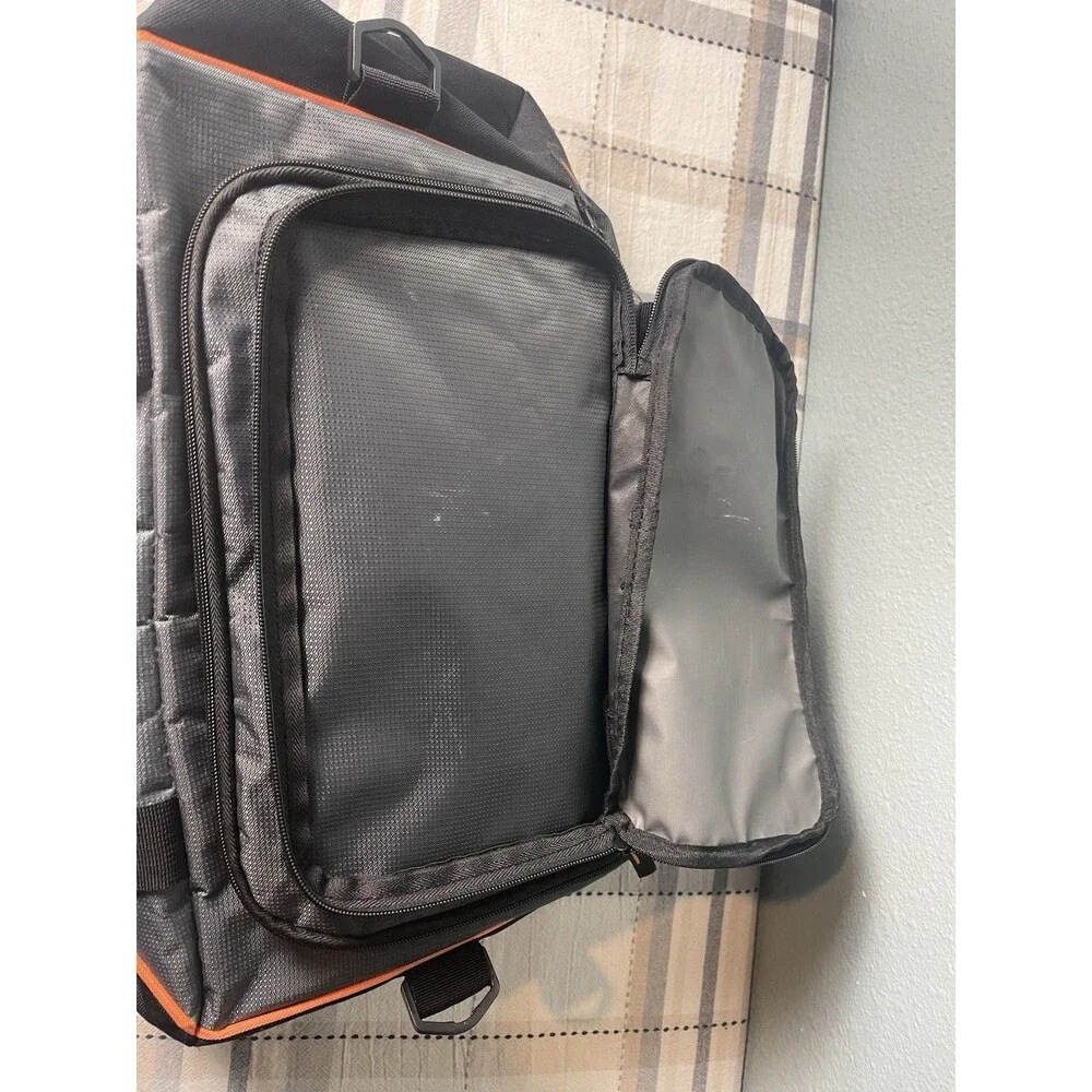 Harley Davidson Motorcycles Duffle Gym Sports Bag Black Orange & Gray Skull